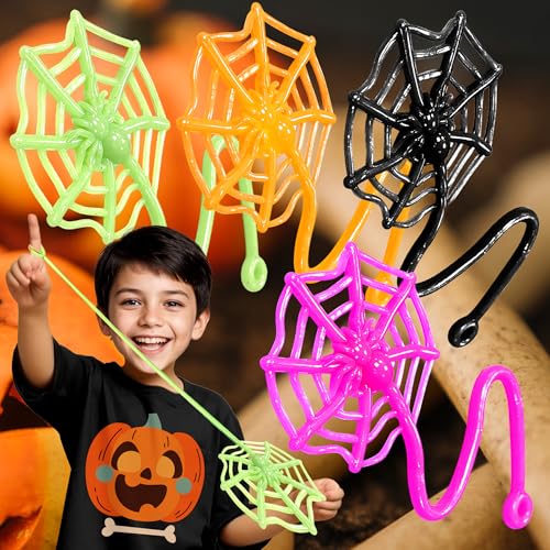 Glow Fever Sticky Spider Web Party Favors 24-Pack Deal
