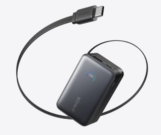 Anker 2-Pack 10000mAh 45W Built-In Retractable USB-C Cable Nano Power Bank Deal