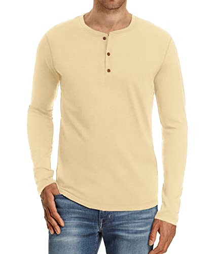 Men's Casual Long/Short Sleeve Henley T-Shirts