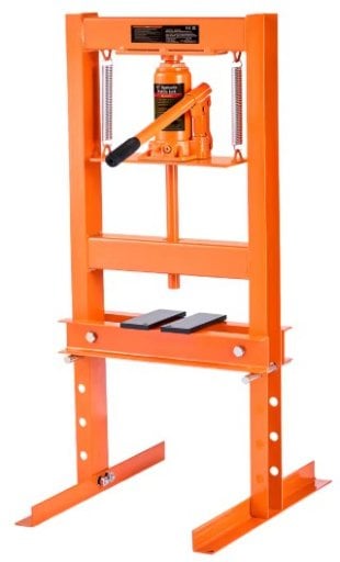 SucceBuy 6T Hydraulic Shop Press H-Frame Garage Floor Press with Plates Deal