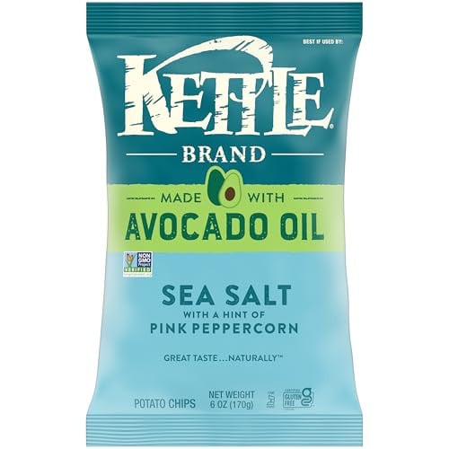 Kettle Brand Made with Avocado Oil Sea Salt Pink Peppercorn Chips 6 Oz Bag Deal