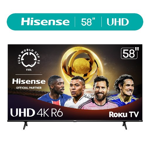 Hisense 58" 4K UHD LED LCD Roku Smart TV HDR R6 Series