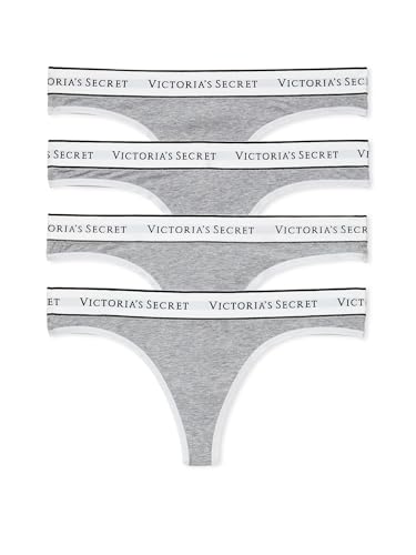 Victoria's Secret Cotton Logo Thong Panties 4-Pack