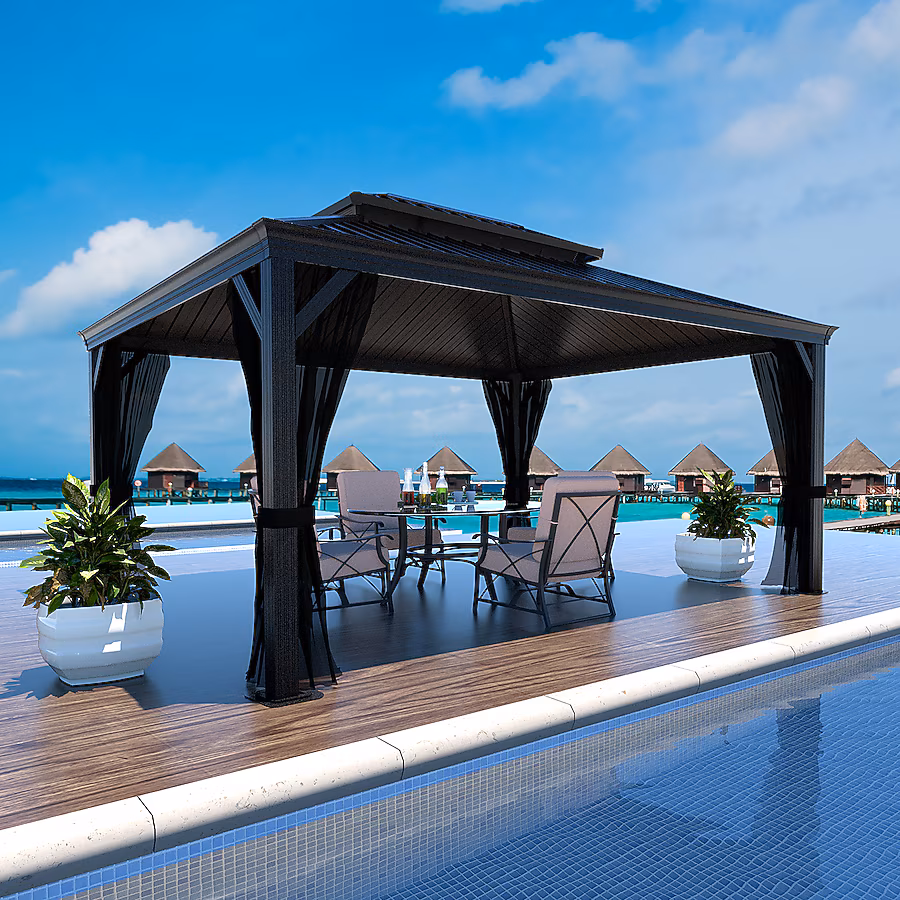 VEIKOUS Hardtop Gazebo 12-ft x 16-ft