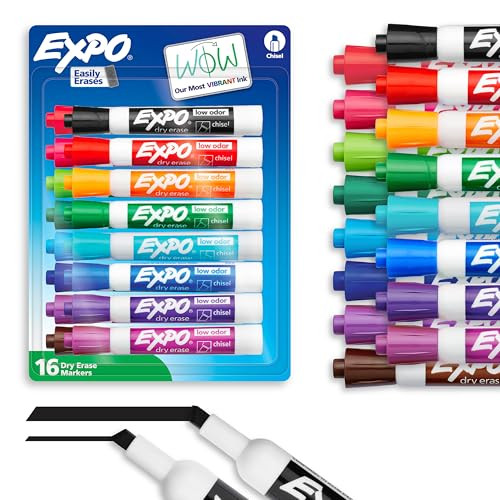16-Ct Expo Dry Erase Markers (Chisel Tip, Assorted)