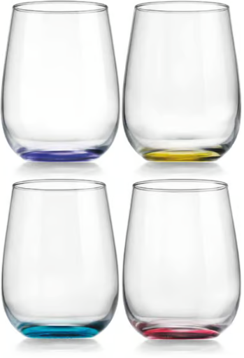 Home Essentials 15oz Tri-Color Stemless Wine Glass Deal