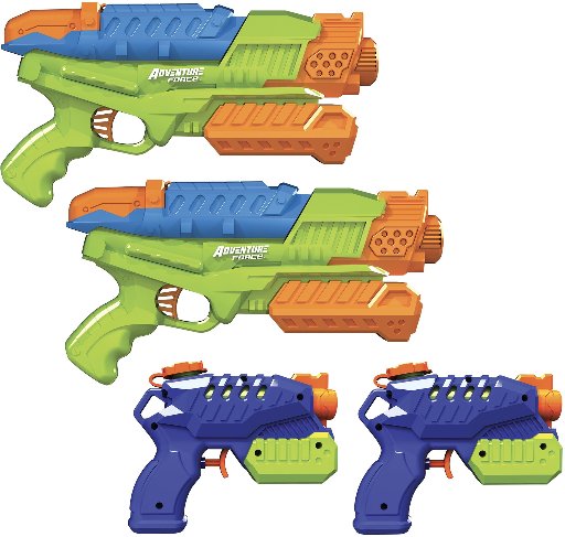 Adventure Force Water Strike Aqua Squad Water Blaster Value Set 4-Pack