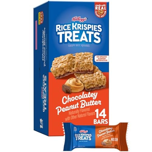 Rice Krispies Treats Crispy Rice Squares Chocolatey Peanut Butter 14 Count Deal
