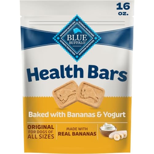Buffalo Health Bars Crunchy Oven-Baked Dog Biscuits 16-oz (Bananas & Yogurt) Deal