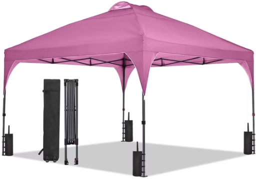 Ainfox 12'x12' Pop Up Canopy Tent Windproof UV Shelter Pink Deal