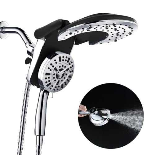 BOZYBO Foldable Rainfall Shower Head with Handheld Combo, Chrome