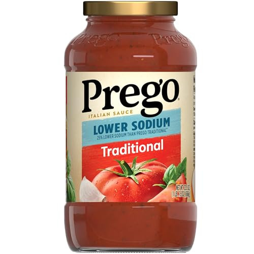 Prego Traditional Lower Sodium Pasta Sauce 23.5 Oz Jar