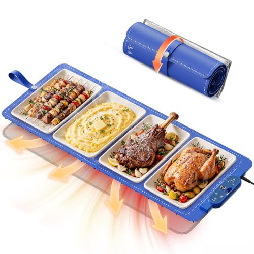 FJAU Electric Silicone Food Warming Mat 37"x15"