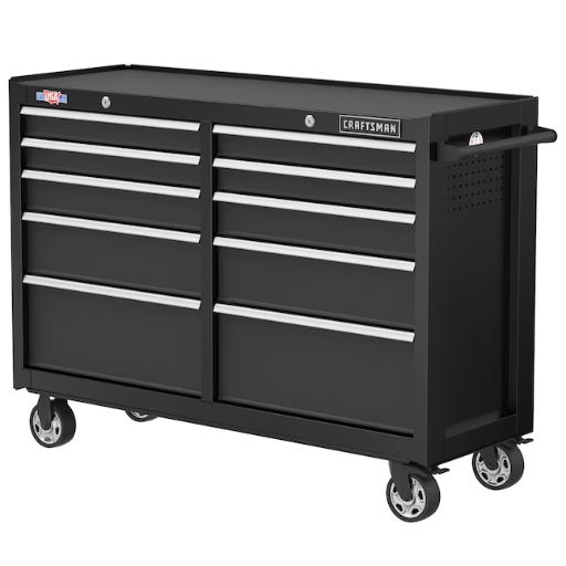CRAFTSMAN 2000 Series 52-in 10-Drawer Steel Rolling Tool Cabinet