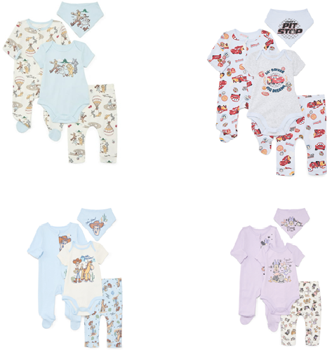 The Wizard of Oz Baby Layette Newborn Essentials Gift Set 4-Piece