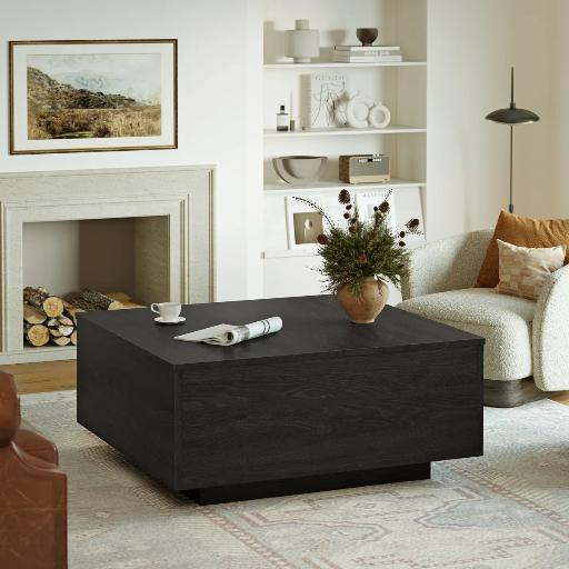 32" Ebern Design Lift-Top Manufactured Wood Square Coffee Table w/ Storage Deal