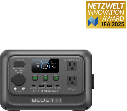 BLUETTI Elite 30 V2 Portable Power Station 600W 288Wh