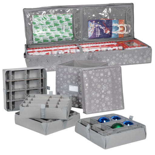Tidy & Co. Holiday Storage Ornament Box & Multi-Purpose Storage Box