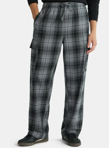 No Boundaries Flannel Cargo Pants, Men's & Big Men's (4 Colors)