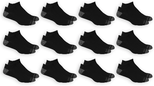 Fruit of the Loom Men's Dual Defense No Show Socks 12-Pack