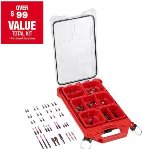 Milwaukee Shockwave Impact Duty Alloy Steel Screw Driver Bit Set 45-Piece