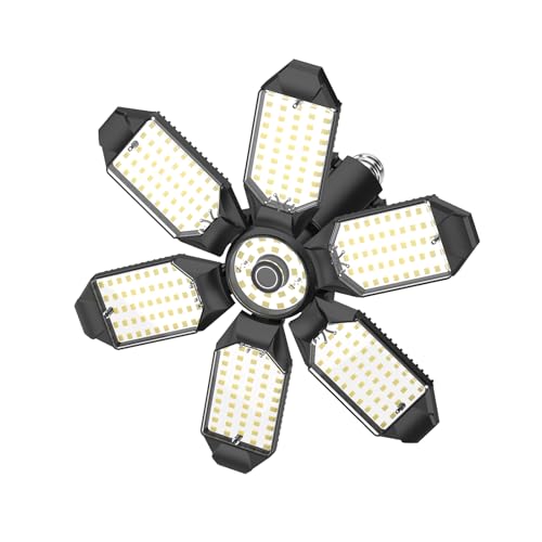 LUCORUSC 1 Pack 200W 6500K 22000LM Deformable Garage Light