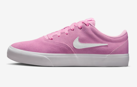 Nike Women's Charge Suede Shoes (Pink Rise/Pink Rise/White/White)