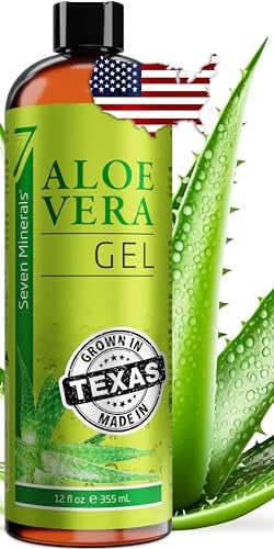 Seven Minerals Aloe Vera Gel with Freshly Cut Pure Organic Aloe Deal