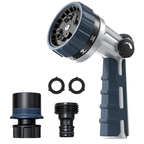 SUNPOW Heavy Duty Garden Hose Nozzle with 10 Spray Patterns