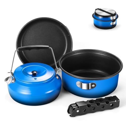 5pcs Camping Cookware (Blue) Deal