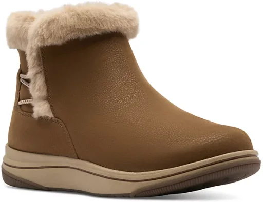 Clarks Women's Breeze Faux Fur Booties