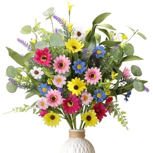 Artificial Spring Flowers 6 Pack