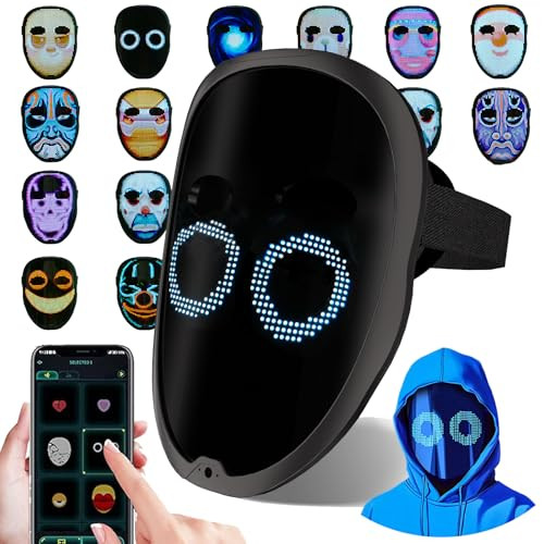 App-Controlled LED Mask with 100+ Custom Designs