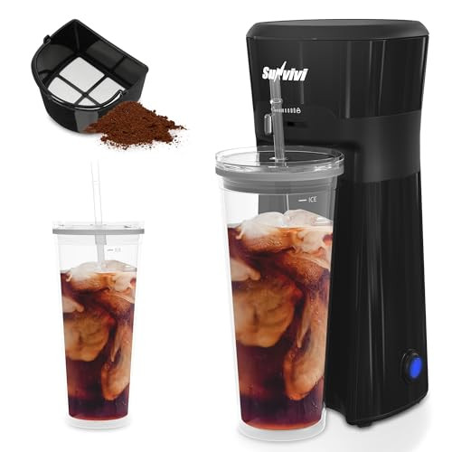 SUNVIVI 20oz Iced Coffee & Cold Brew Tea Maker