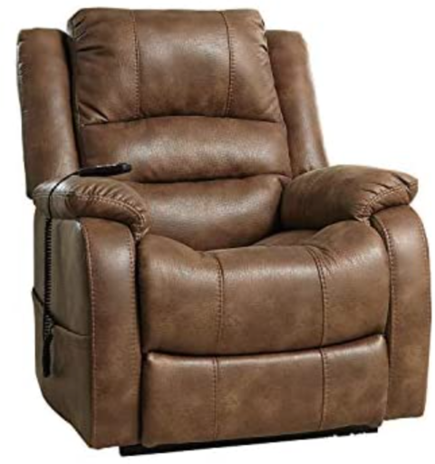 Signature Design by Ashley Yandel Faux Leather Electric Power Lift Recliner Deal