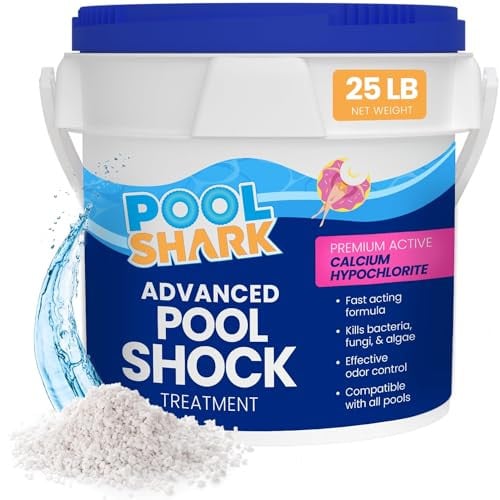 POOL SHARK 25 lb 68% Calcium Hypochlorite Pool Shock Chlorine Granules