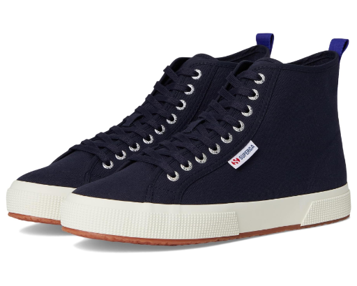 Superga Women's 2750 Mid-Top Cotton Sneakers (Navy/Blue Spectrum/Favorio)