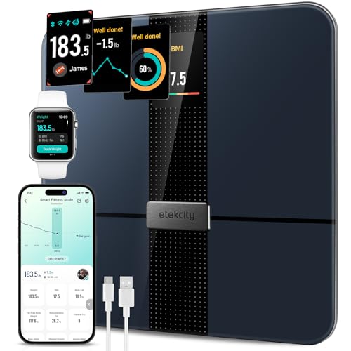 Etekcity Smart Scale for Body Weight and Fat, BMI, FSA Eligible, Black Deal