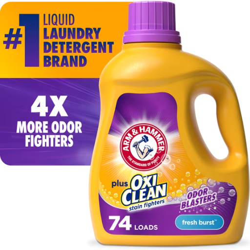 ARM & HAMMER Plus OxiClean, Fresh Burst, 74 Loads + $3.50 Walmart Cash