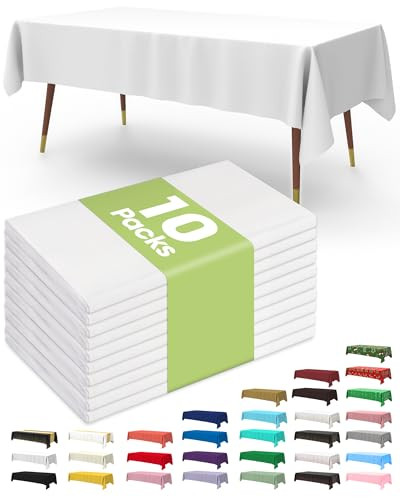 Pureegg Plastic Table Cloth Disposable 10 Pack