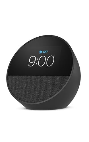 Amazon Echo Spot 2024 Release Smart Alarm Clock with Alexa Black