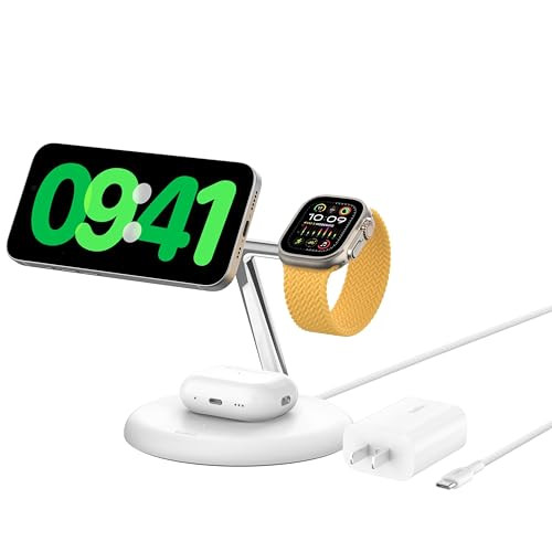Belkin 3-in-1, 15 W Qi2 Wireless Charger Stand