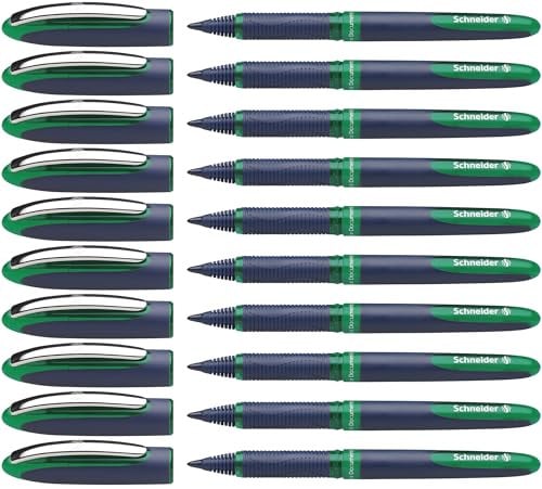 Schneider One Business Rollerball Pen 0.6 mm Green Ink 10-Pack