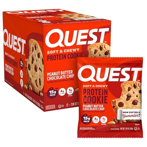 Quest Nutrition Peanut Butter Chocolate Chip High Protein Cookie 12 Count