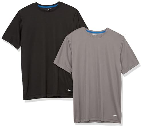 2-Pack Amazon Essentials Men's Moisture Wicking Breathable Active Performance Tech Gym T-Shirts Deal