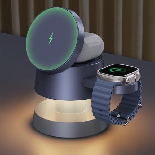 IVANKY Qi2 Certified 15W 3-in-1 MagSafe Wireless Charger Stand w/ Night Light Deal