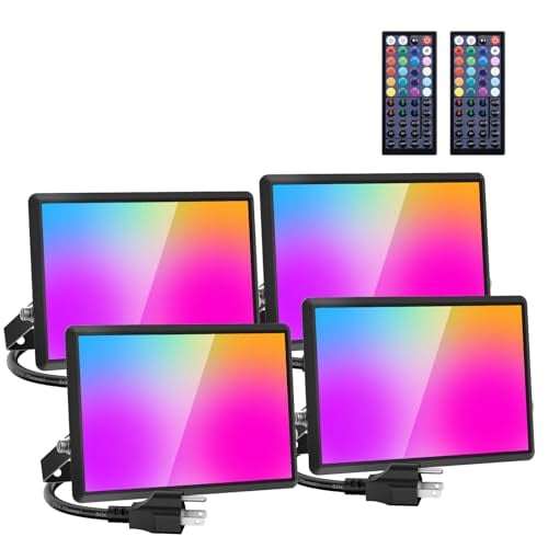 Olafus 4-Pack 40W RGB Outdoor Flood Lights Deal