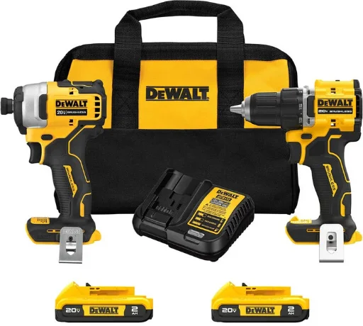 DEWALT ATOMIC 20V MAX Brushless 2-Tool Combo Kit with 2 Batteries and Charger