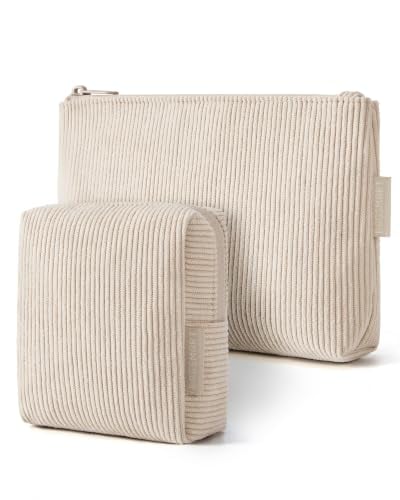 BAGSMART Corduroy Makeup Bag Set