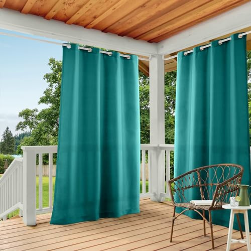 2-Panel 54" x 84" Town and Country Indoor/Outdoor Grommet Top Light Filtering Cabana Window Curtains